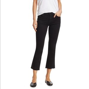 J brand Selena Mid-Rise Raw Hem Crop Bootcut Jeans